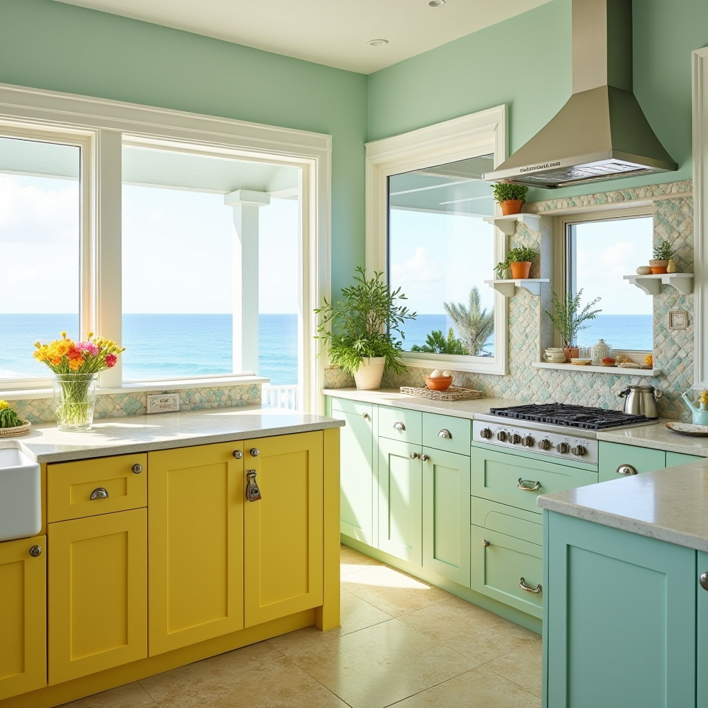 Yellow Kitchen Cabinets 18