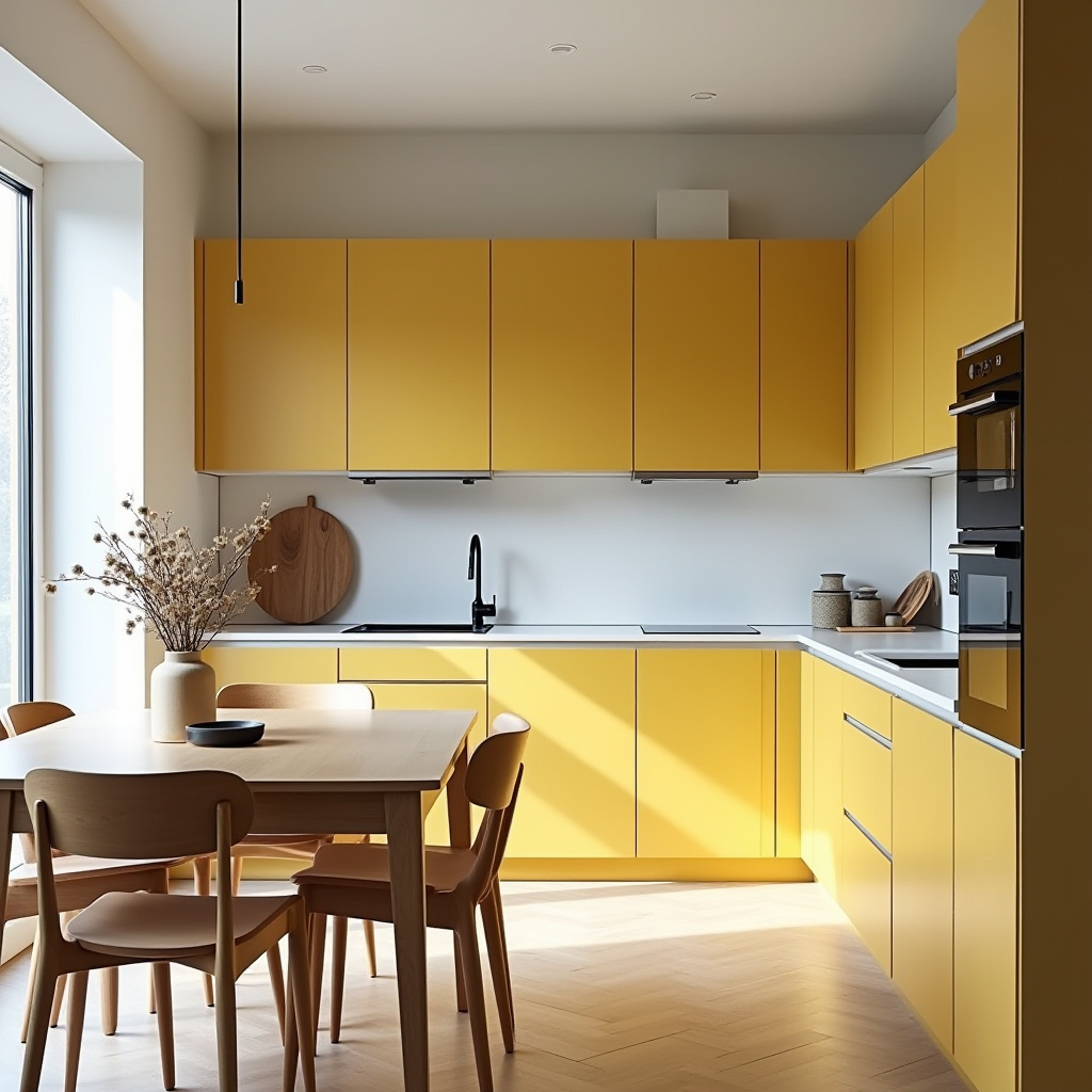 Yellow Kitchen Cabinets 19
