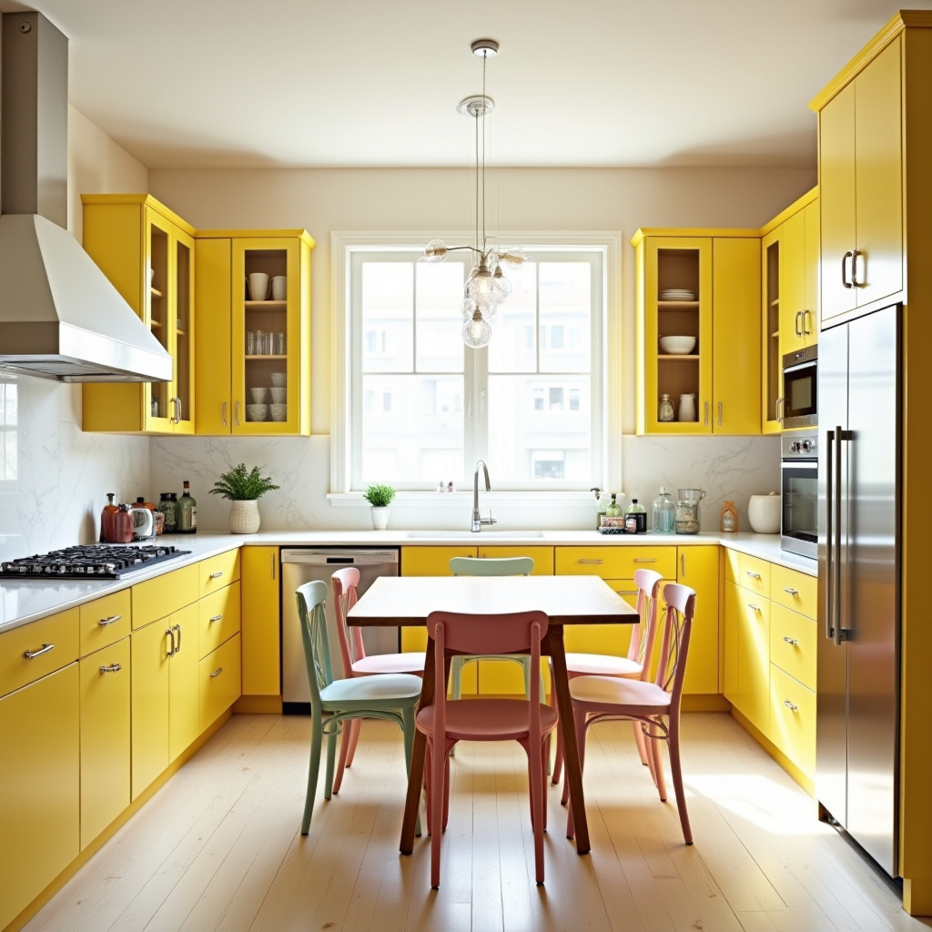 Yellow Kitchen Cabinets 2