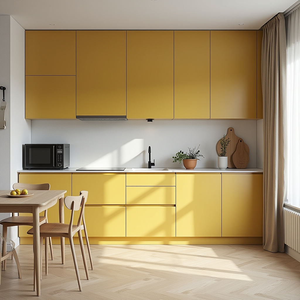 Yellow Kitchen Cabinets 20