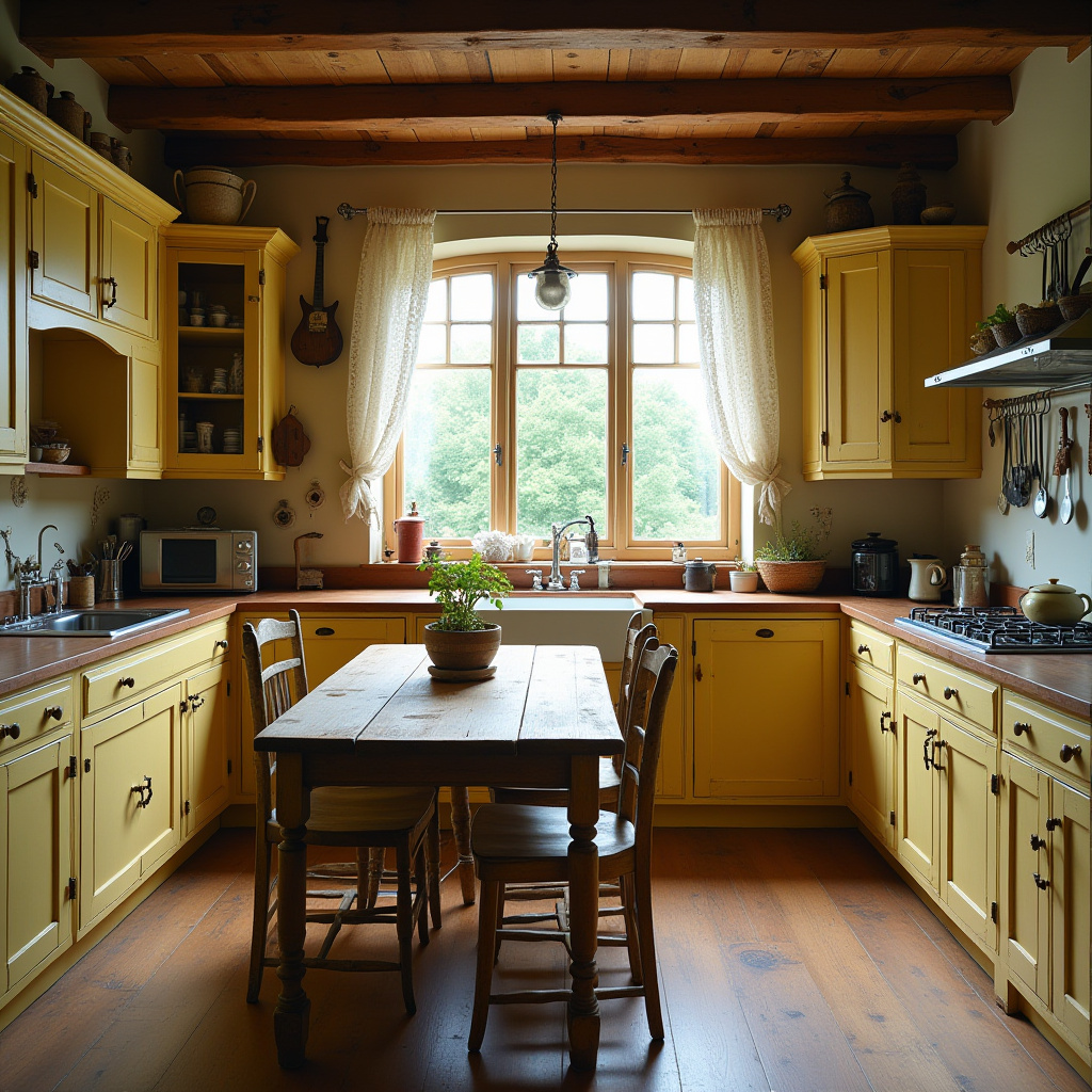 Yellow Kitchen Cabinets 23