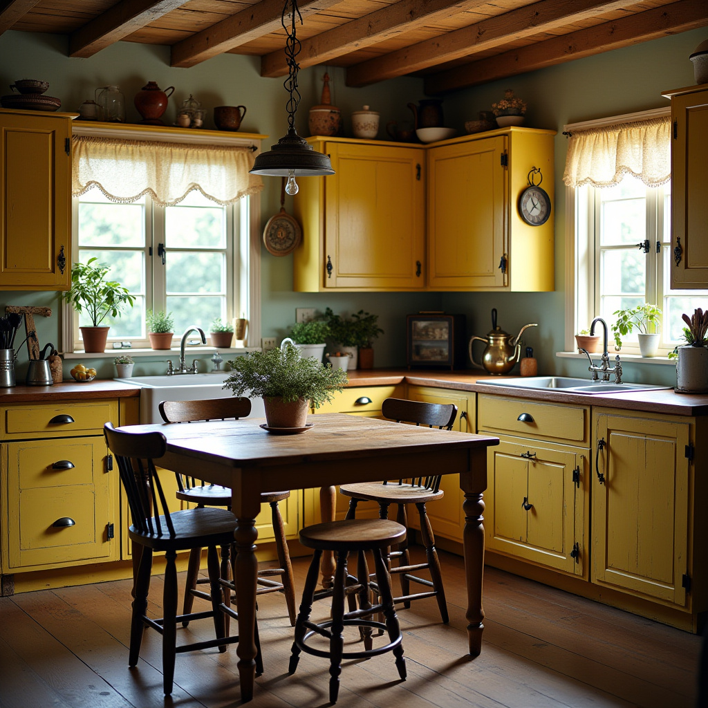 Yellow Kitchen Cabinets 24
