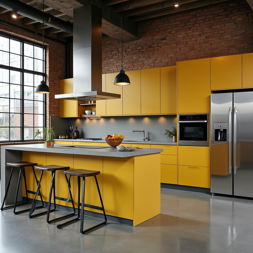 Yellow Kitchen Cabinets 25