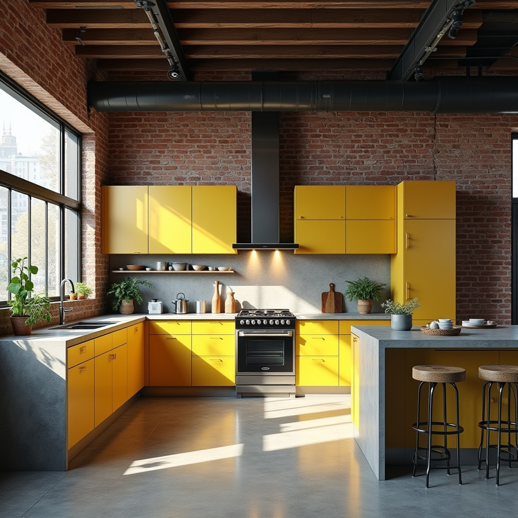 Yellow Kitchen Cabinets 26