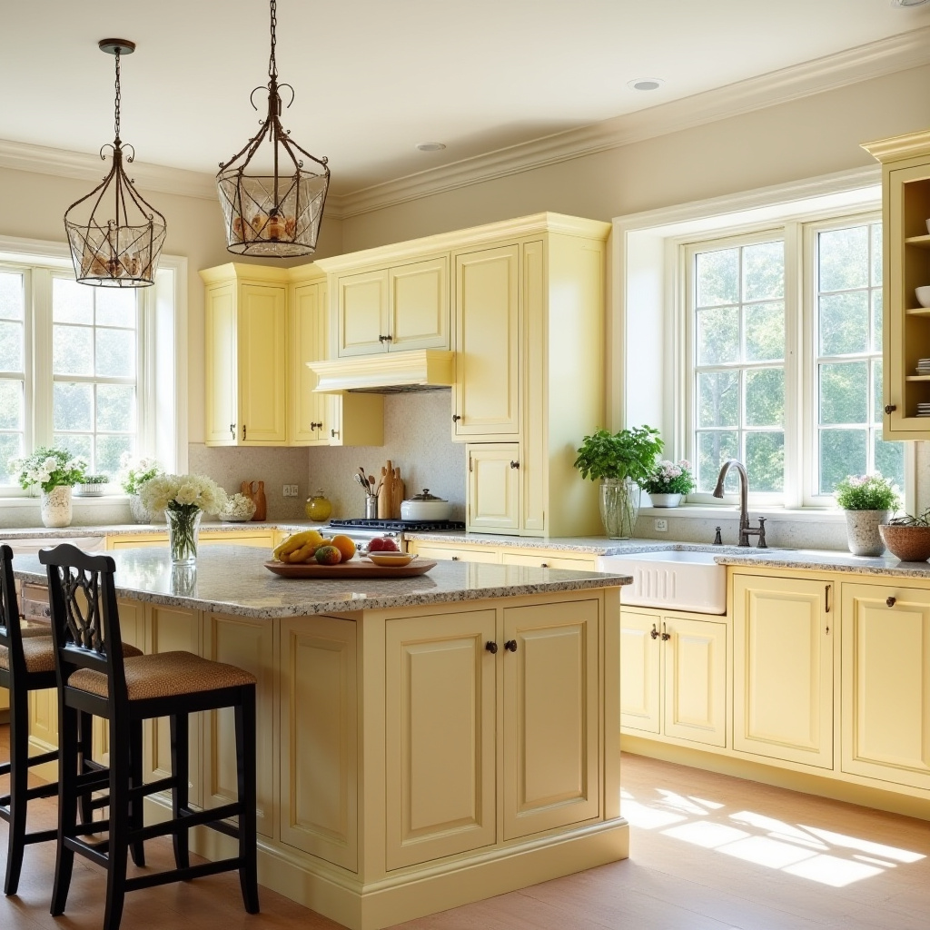 Yellow Kitchen Cabinets 29