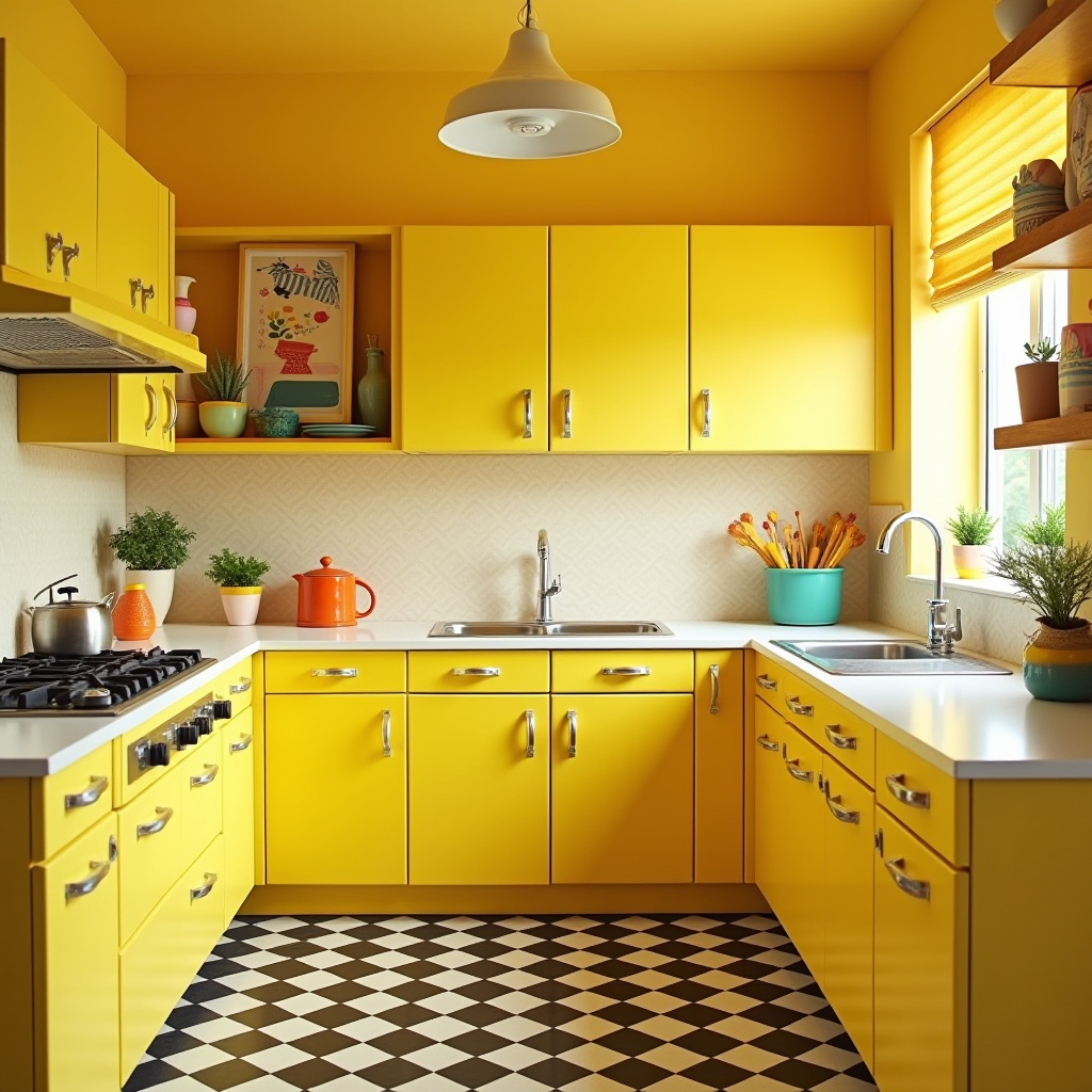 Yellow Kitchen Cabinets 31