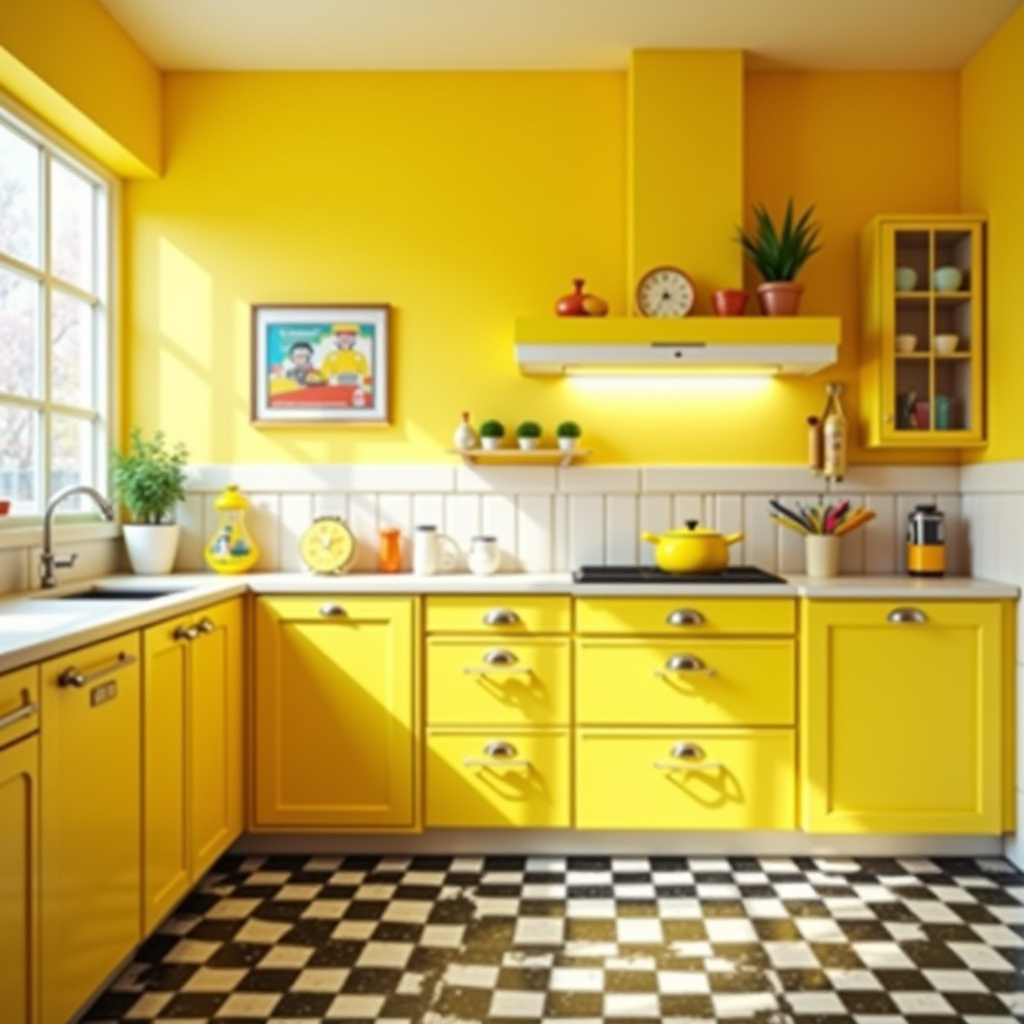 Yellow Kitchen Cabinets 32