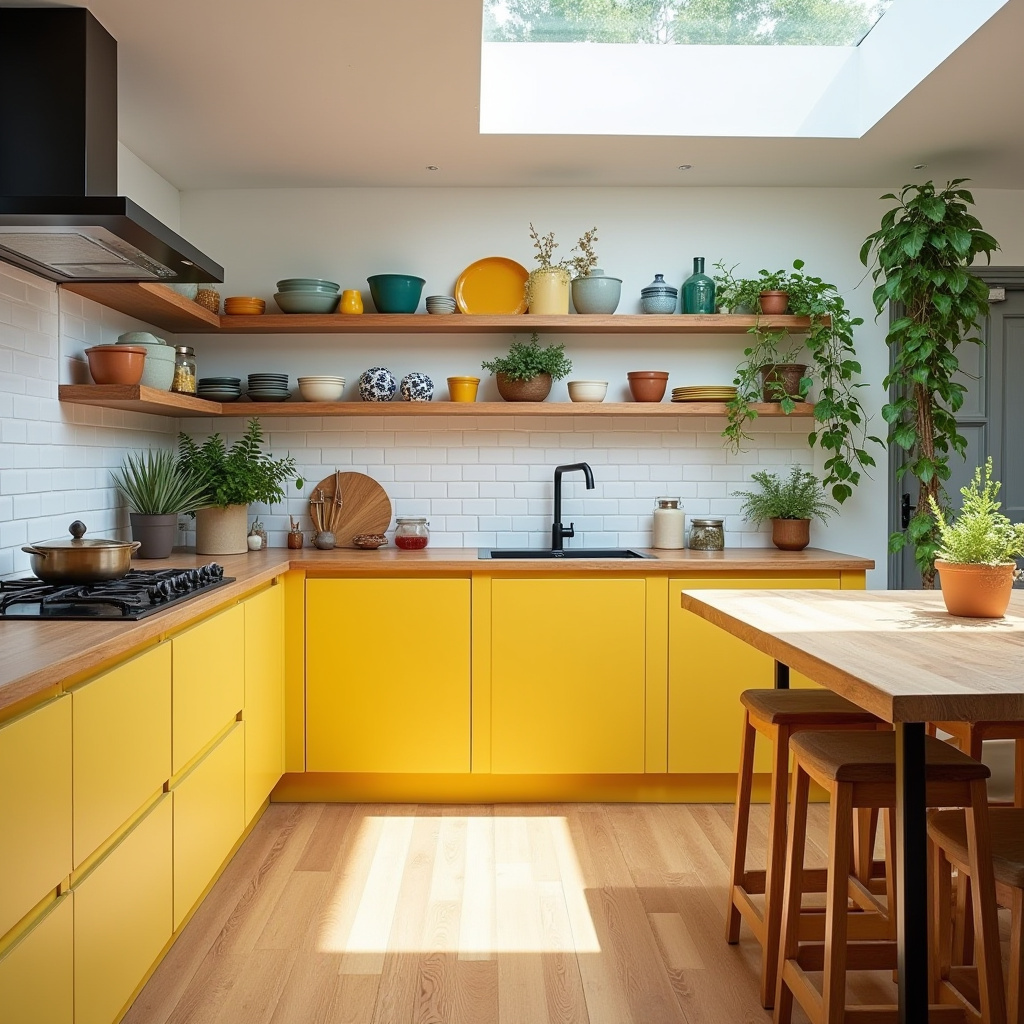 Yellow Kitchen Cabinets 4