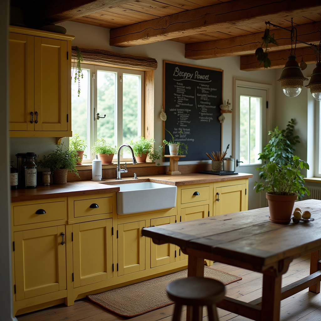 Yellow Kitchen Cabinets 5