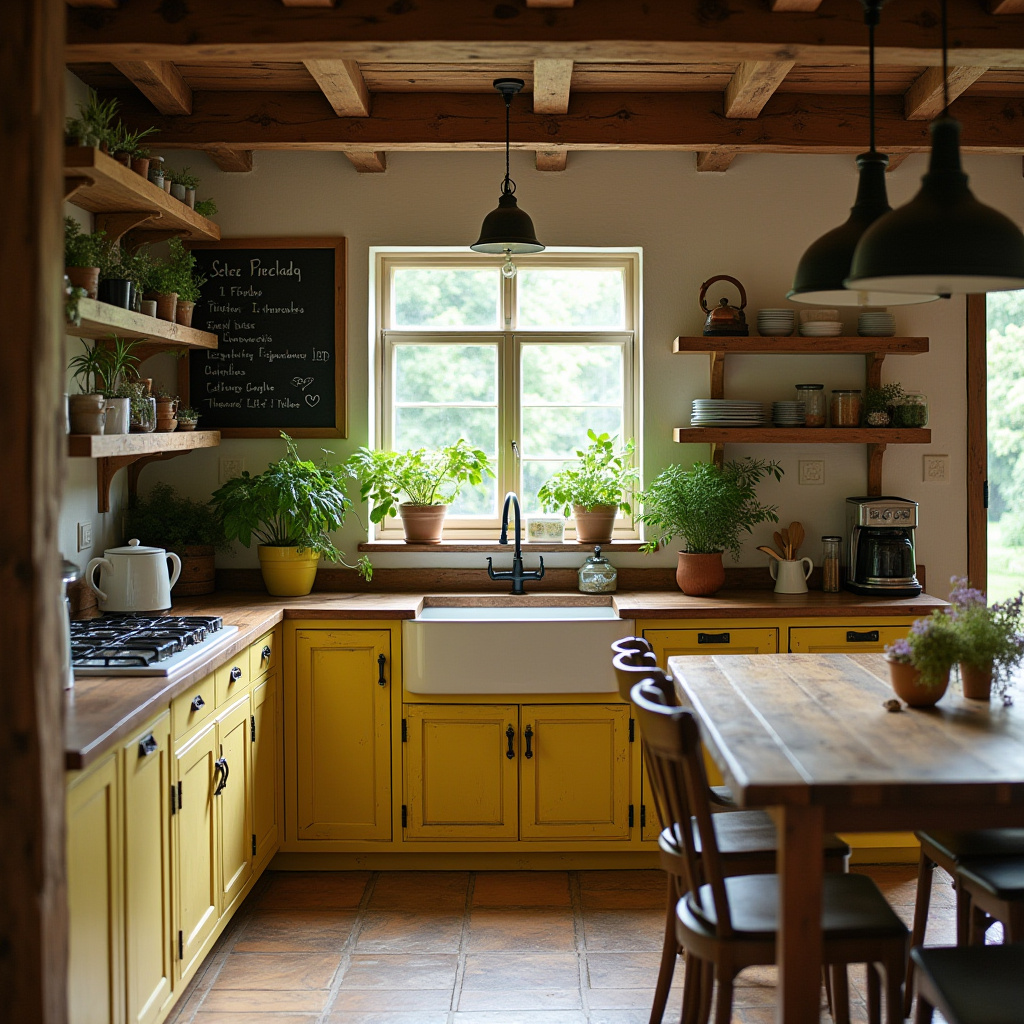 Yellow Kitchen Cabinets 6